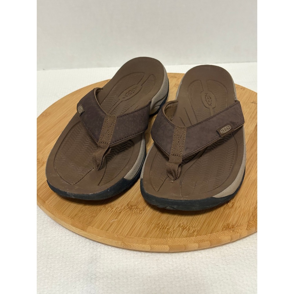 Keen Kona Flip III Mens 12 Sandals Dark Earth Black Thong Flip Flops 1029143